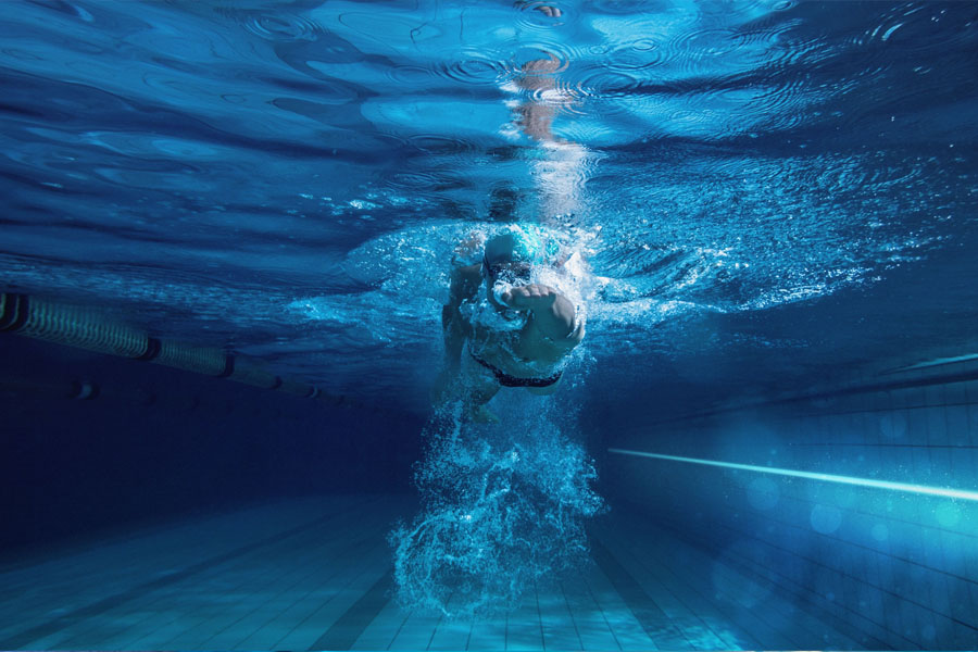 underwater swimming strip light